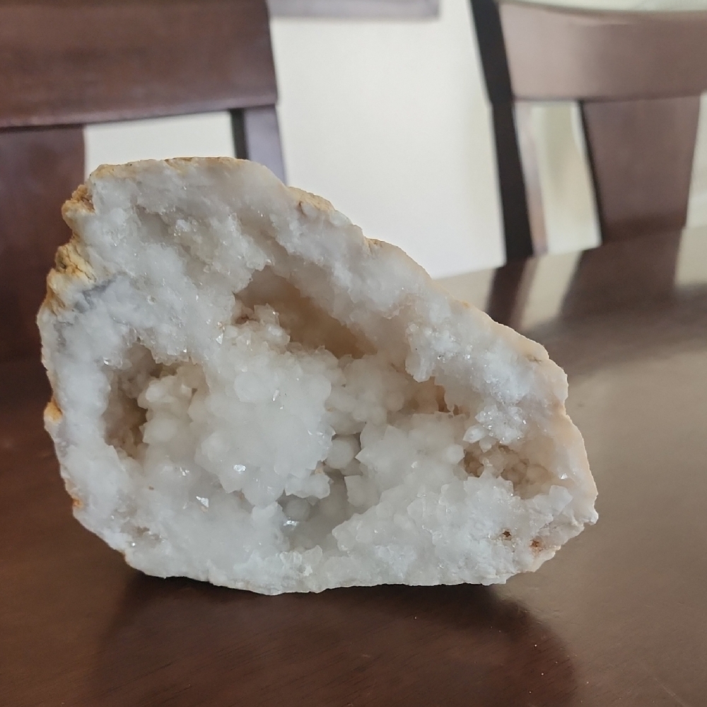 Large Natural White Crystal Geode